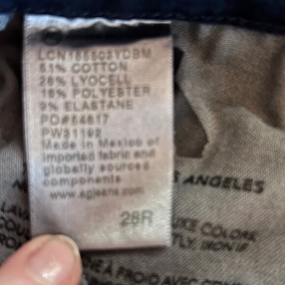 AG Prima Ankle Cigarette Leg Jeans Contour 360 Dark Wash Size 28 - Picture 8 of 9